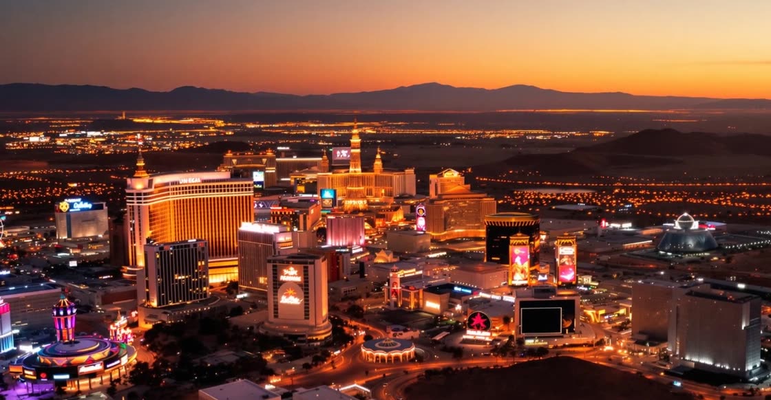 Fotograma horizontal de Las Vegas de noche